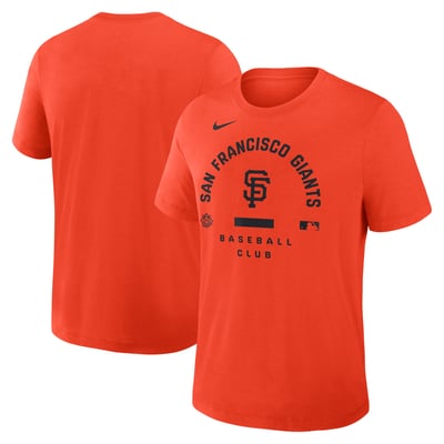 San Francisco Giants Nike Authentic Collection Early Work Tri-Blend Dri-FIT T-Shirt - Orange